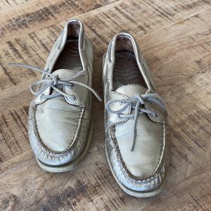 Gold Sperry Top Siders